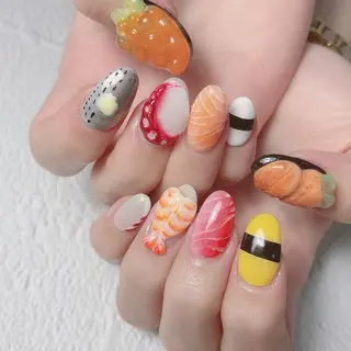 ネイル 渋谷／チップ長さ出し 👑アプレgel-xのネイルデザイン