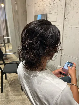 パーマ メンズ キノシタ ユウナのヘアスタイル