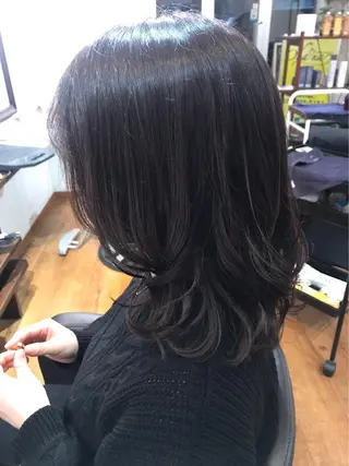 ミディアム パーマ レイヤーカット/ハッ シュカット/TANAのヘアスタイル
