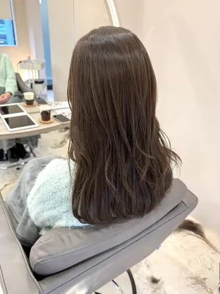 ミディアム カラー 髪質改善ストレート 中林優太のヘアスタイル