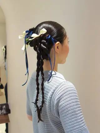 ヘアアレンジ yuna🪽‪ ヘアセット／カラーのヘアスタイル