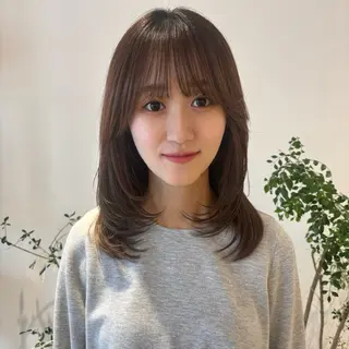 ミディアム カラー 透明感カラー/ レイヤーkotonoのヘアスタイル