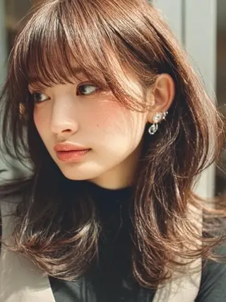 ミディアム 生艶髪&レイヤー🔔 渋谷お薦めNo.1✨のヘアスタイル