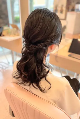 ヘアアレンジ ウェーブ小豆餅店/ 鈴木優里花のヘアスタイル