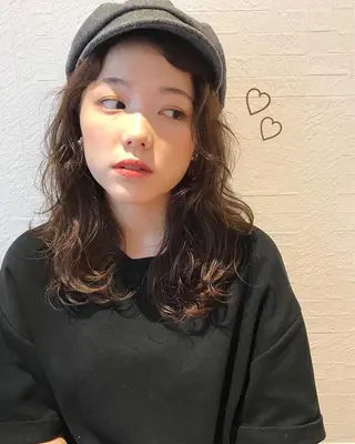 セミロング カラー ヘアアレンジ Satsuki ✂︎♡のヘアスタイル