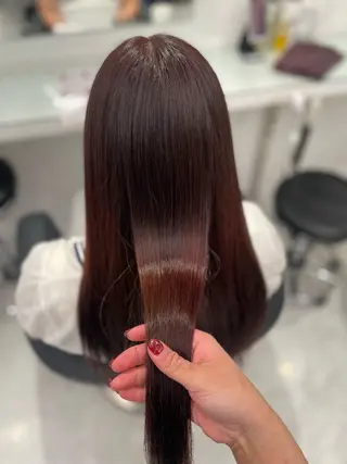 ロング カラー トレンド暖色ヘア🍒 miu🍒のヘアスタイル