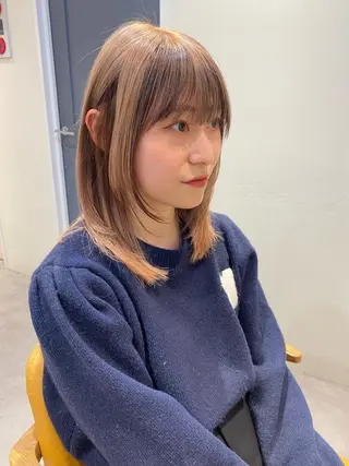 ミディアム カラー 当日予約大歓迎💗 依田瑞希のヘアスタイル