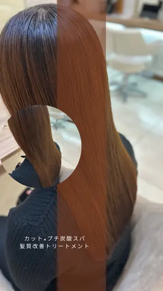 ロング 縮毛矯正/髪質改善/ 艶髪ササキナツミのヘアスタイル