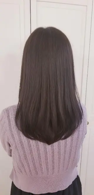カラー ロング ばんの かすみのヘアスタイル