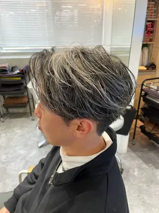 ショート カラー メンズカット パーマ／稲葉のヘアスタイル