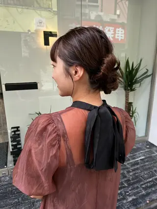 セミロング カラー ヘアアレンジ 「sumi」 AMIのヘアスタイル