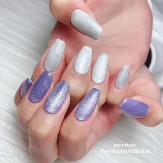 ミディアム ネイル 🐾enen style 🐾のネイルデザイン