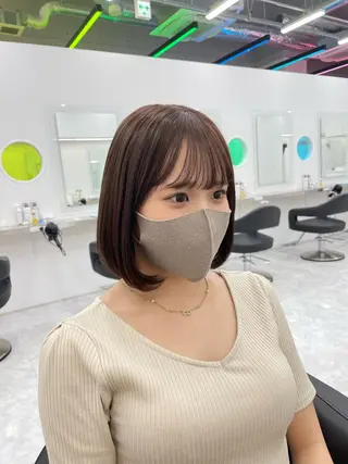 ミディアム ヘアアレンジ 縮毛矯正/髪質改善/ ブリーチ毛/木元渓太のヘアスタイル