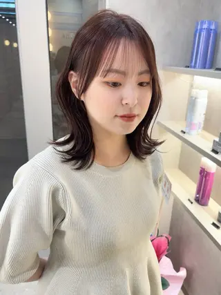 ミディアム カラー Zina 奈良 kannaのヘアスタイル