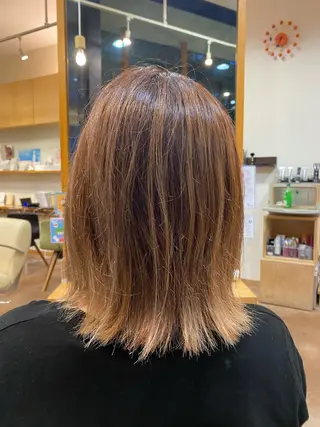 ミディアム パーマ 髪質改善🥇津田 【自由が丘】【美髪】のヘアスタイル