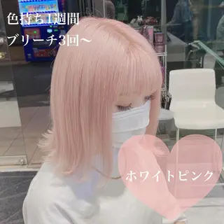 ミディアム カラー ヘアアレンジ メンズ キッズ マツエク・マツパ ブリーチの髪様 MASATOのヘアスタイル