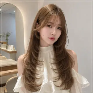 ロング カラー 🦋韓国風レイヤー/ 艶髪矯正🦋凛太郎のヘアスタイル