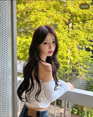 ロング カラー パーマ ヘアアレンジ メンズ キッズ 上品＆韓国風 🥀海心🥀のヘアスタイル