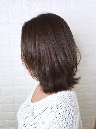 ミディアム カラー 髪質改善縮毛矯正 美容師✂️山崎竜二のヘアスタイル