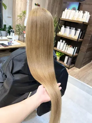 ロング カラー 髪質改善で 憧れの潤艶美髪にのヘアスタイル