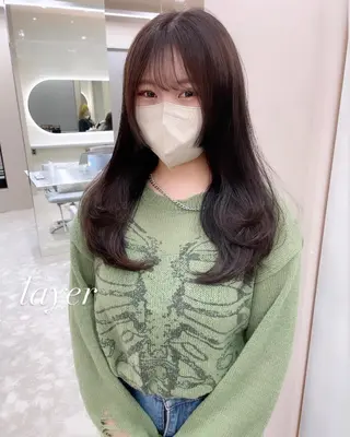 セミロング YUKI / レイヤーカット🤍のヘアスタイル