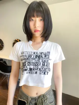ミディアム カラー ヘアアレンジ レイヤーカット×髪質 改善🇰🇷シオリのヘアスタイル