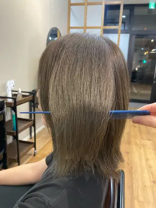 ミディアム カラー カラーモデル/ つくば市みどりののヘアスタイル