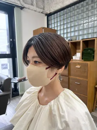 ショート 透明感カラー/ イルミナカラーヒロキのヘアスタイル