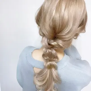カラー Shiho お洒落な エクステ♡ハイトーンのヘアスタイル