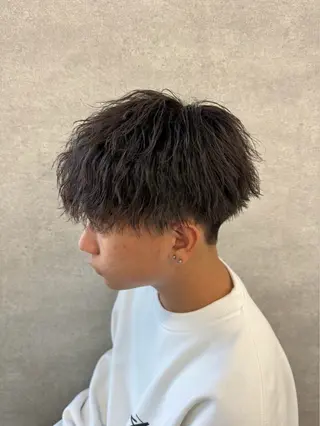 ショート カラー パーマ ヘアアレンジ メンズ キッズ 🔥メンズパーマ🔥 菅原楓のヘアスタイル