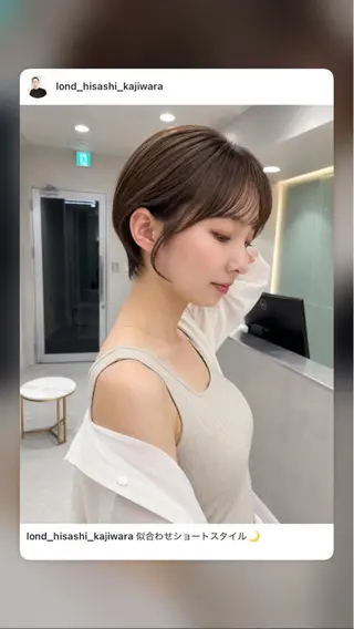 ショート 顔周り🇰🇷ロンド レイヤー✨カジワラのヘアスタイル
