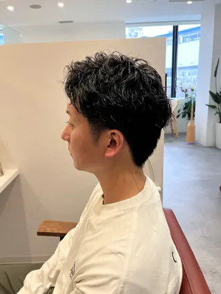 パーマ メンズ 青木 稜のヘアスタイル