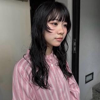 ロング パーマ 原宿 ニュアンスパーマミウのヘアスタイル