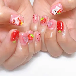 ネイル いちごパフェ ゆいのネイルデザイン