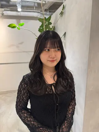 セミロング 新宿/顔周りカット +レイヤー=しずく♩のヘアスタイル