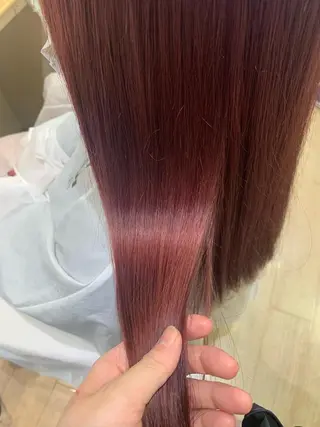 セミロング カラー 暖色/ブリーチカラー 🎀 M i k uのヘアスタイル
