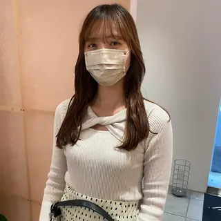 セミロング BLOCK hair makeのヘアスタイル
