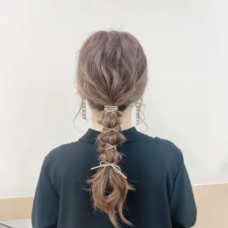 ロング ヘアアレンジ レイヤー/ブリーチ/ 新宿/福元実希のヘアスタイル