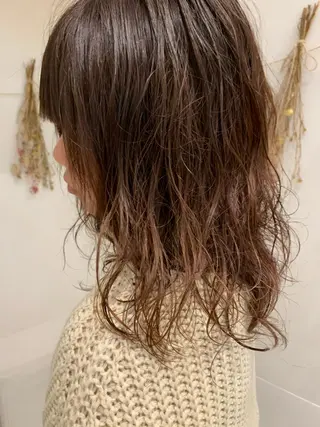ミディアム カラー 縮毛矯正/髪質改善 ⭐️レイヤーの達人悟のヘアスタイル