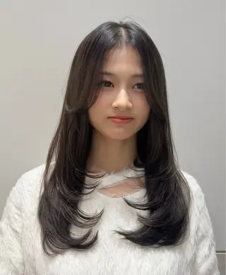 ロング ボブ/地毛風縮毛矯正 茉青🤍新宿代々木のヘアスタイル