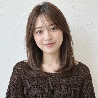 ミディアム カラー 銀座/モテ🤍垢抜け レイヤー/あさみのヘアスタイル