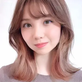 ミディアム カラー 韓国ヘア🇰🇷🎀 YURIAのヘアスタイル