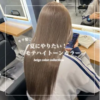 ロング カラー 淡色/ワンホンヘア 🤍MINORIのヘアスタイル