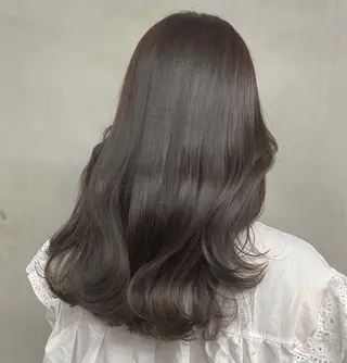 セミロング カラー 新宿/韓国ヘア/ 髪質改善ストレートのヘアスタイル