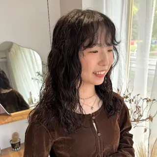ロング パーマ cipre シンモン チナリのヘアスタイル