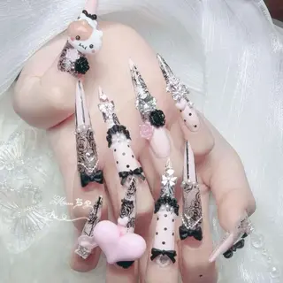 ネイル MochiMochi 🎀新宿／長さ出しのネイルデザイン