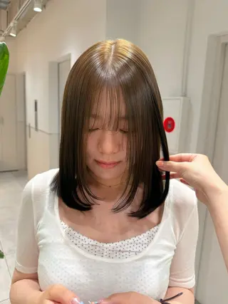 ミディアム カラー ラベンダー💜グレー 🩶ミント🩵のヘアスタイル