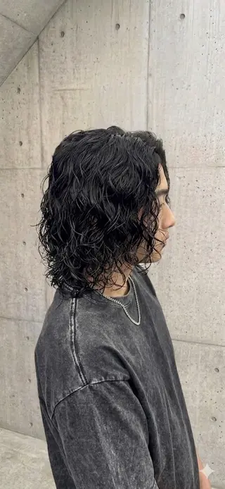 ミディアム パーマ 🌀メンズパーマ🌀 カット💇こうせいのヘアスタイル