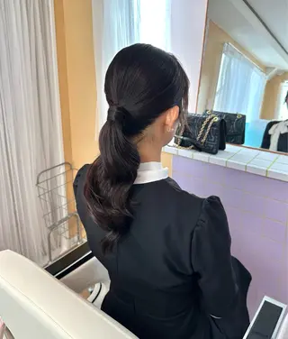 ロング ヘアアレンジ 杏寿 ヘアセットサロンのヘアスタイル