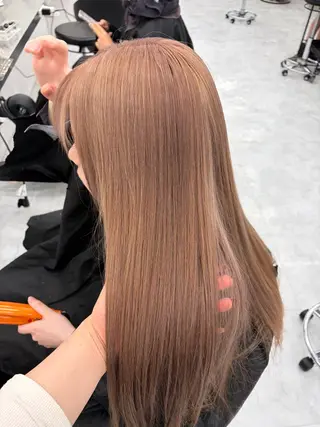 ロング 艶髪ハイトーンカラー 渋谷🎀ririkaのヘアスタイル